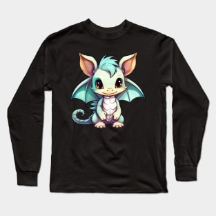 Kawaii Dragon Drawing Long Sleeve T-Shirt